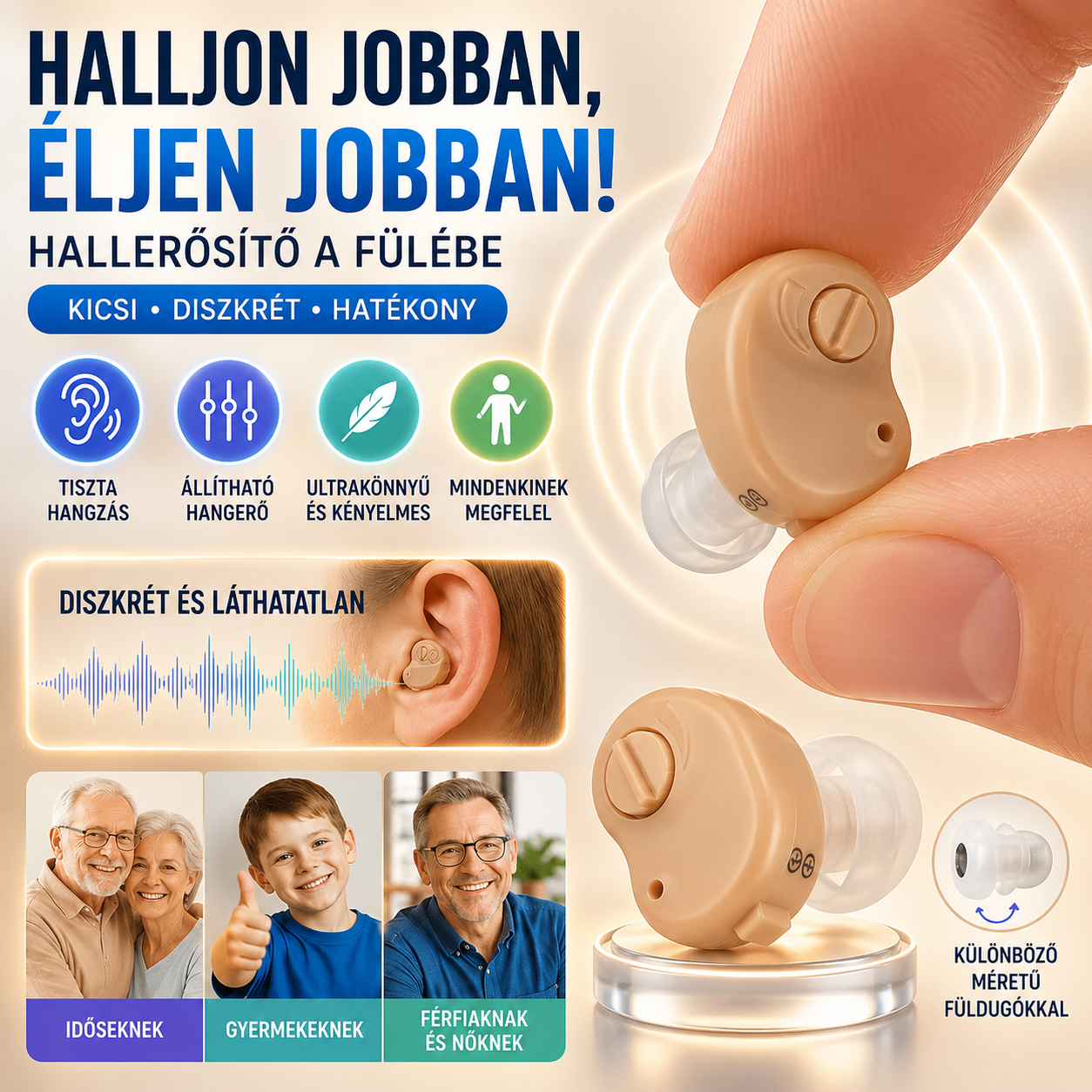 ClarAudio™ Hallókészülék 👂